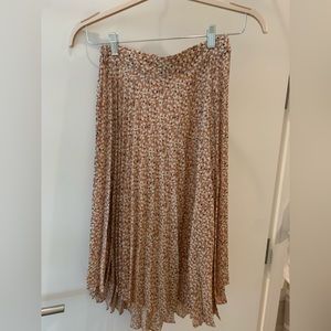 Floral pink midi skirt